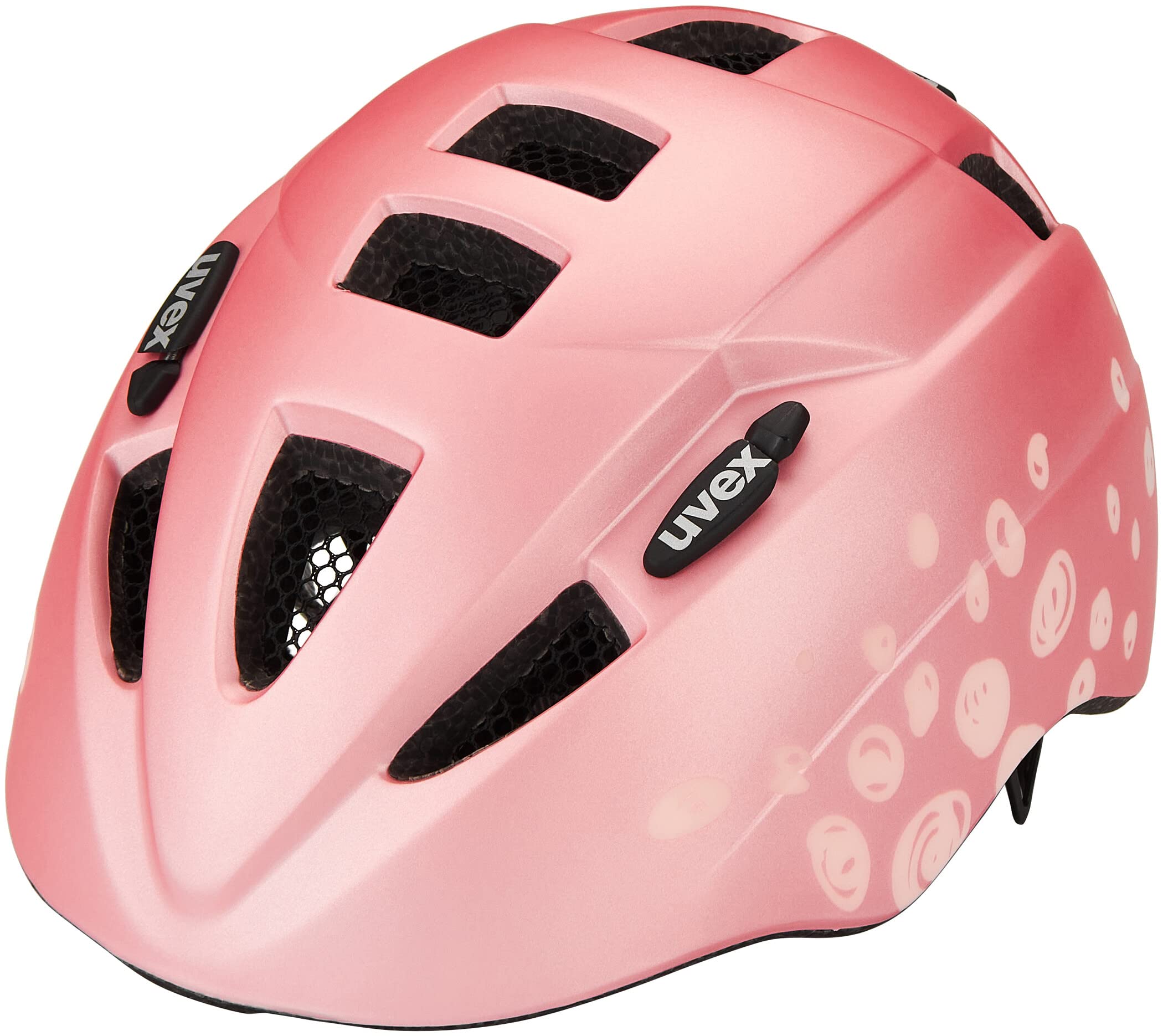 uvex Kid 2 cc - Lightweight Kids Bike Helmet for Children - Individual Fit - Upgradeable with an LED Light - Pink Polka - 46-52 cm