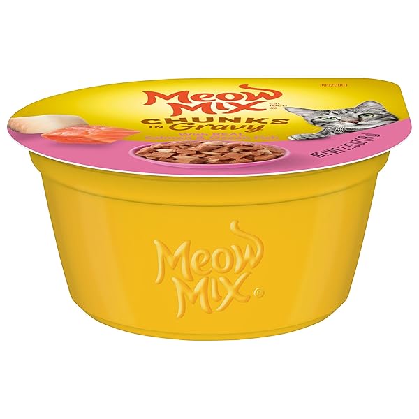 MEOW MIX SEAFOOD SELECTS WET CAT FOOD VARIETY PACK, 2.75 OUNCE CUPS (PACK OF 24)