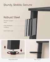 VASAGLE Corner Shelf Unit 4-Tier Ladder Shelf Charcoal Gray Black LLS034B22 view 4