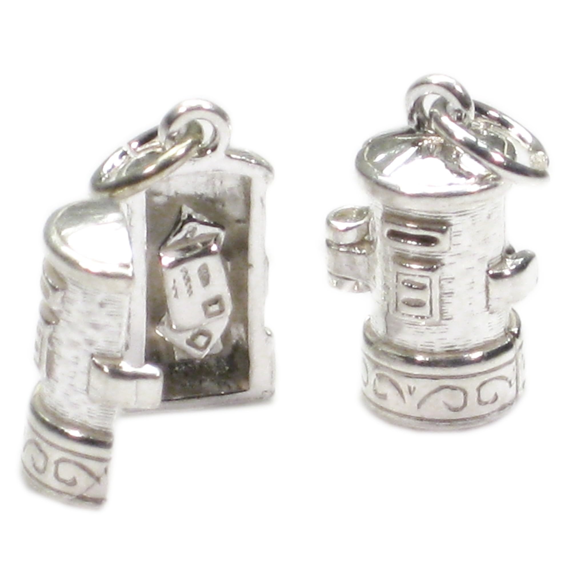 Maldon Jewellery Postbox Pillar Box opening strlng silver charm .925 x1 Royal Mail charms