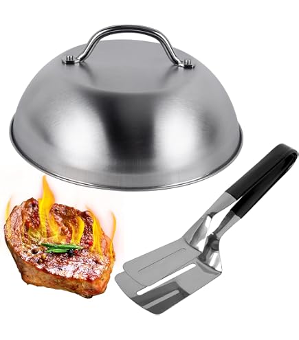 Dôme à Fromage Pour Barbecue - Couvercle En Acier Inoxydable 38 Cm, Pour Hamburgers, Steaks, Légumes