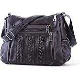 ELDA Purses for Women Pocketbooks Soft PU Leather Ladies Crossbody Purse Multi Pocket Shoulder Bag