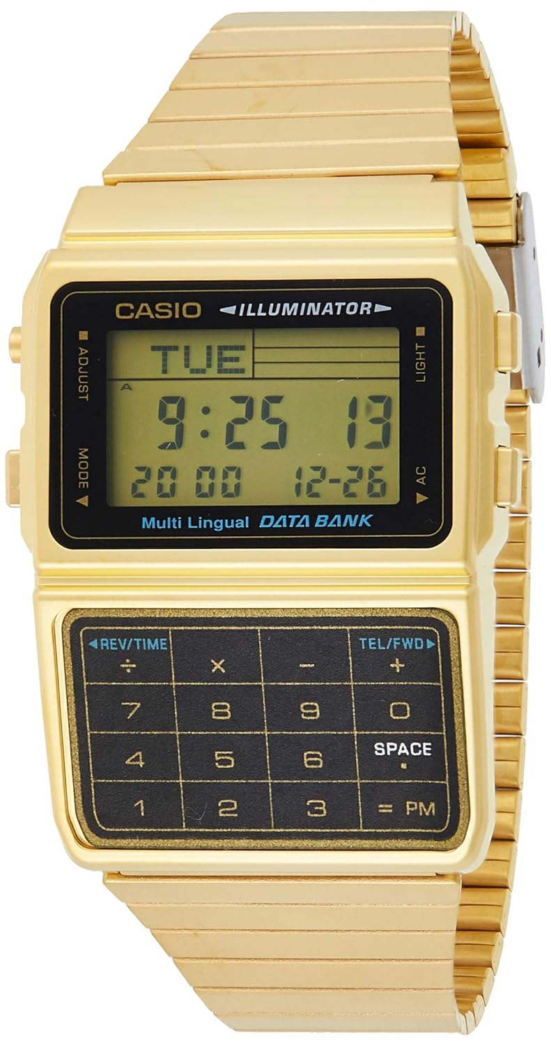 casio calculator watch rose gold