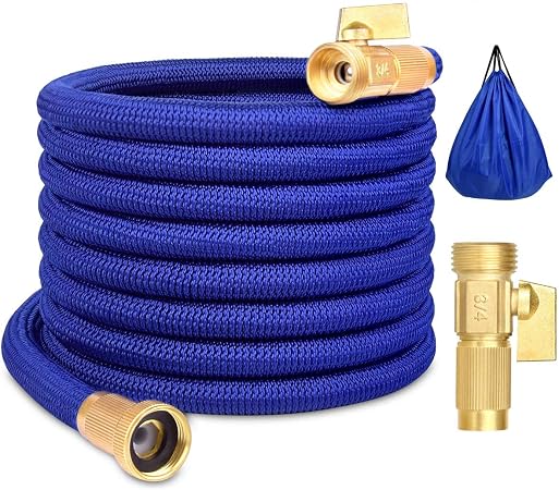 Amazon Com Garden Hose 50 Ft Expandable Water Hose Magic Flexible Hose 50 Ft Retractable Compact Hose Light Weight Shrinking Hose No Kink Yard Hose With 3 4 Fittings Triple Latex Core For