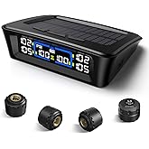 Tymate TM12 RV Tire Pressure Monitoring System, TPMS with USB/Solar Charge, 2026 Latest Version, Set of 4 Sensors(Max. 12), 6