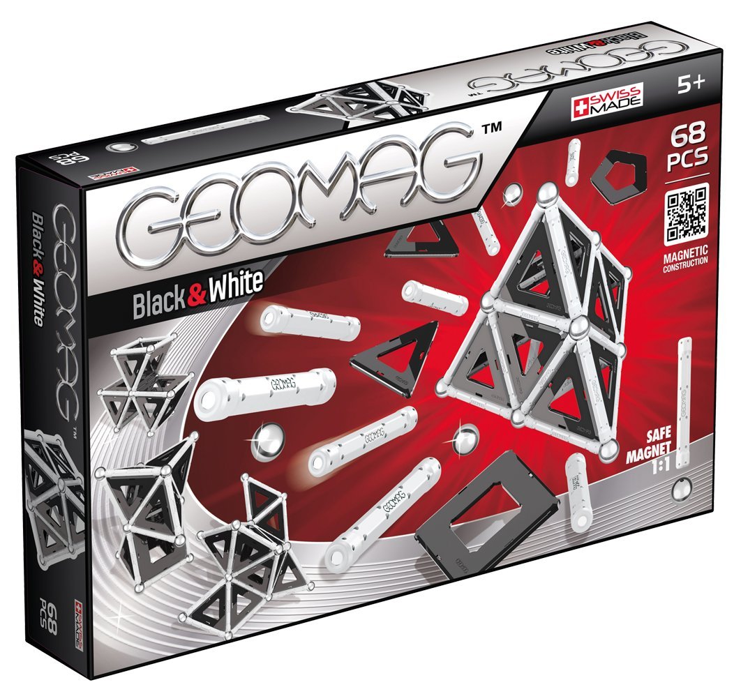 Geomag- 012 - Black & White, 68 Pieces