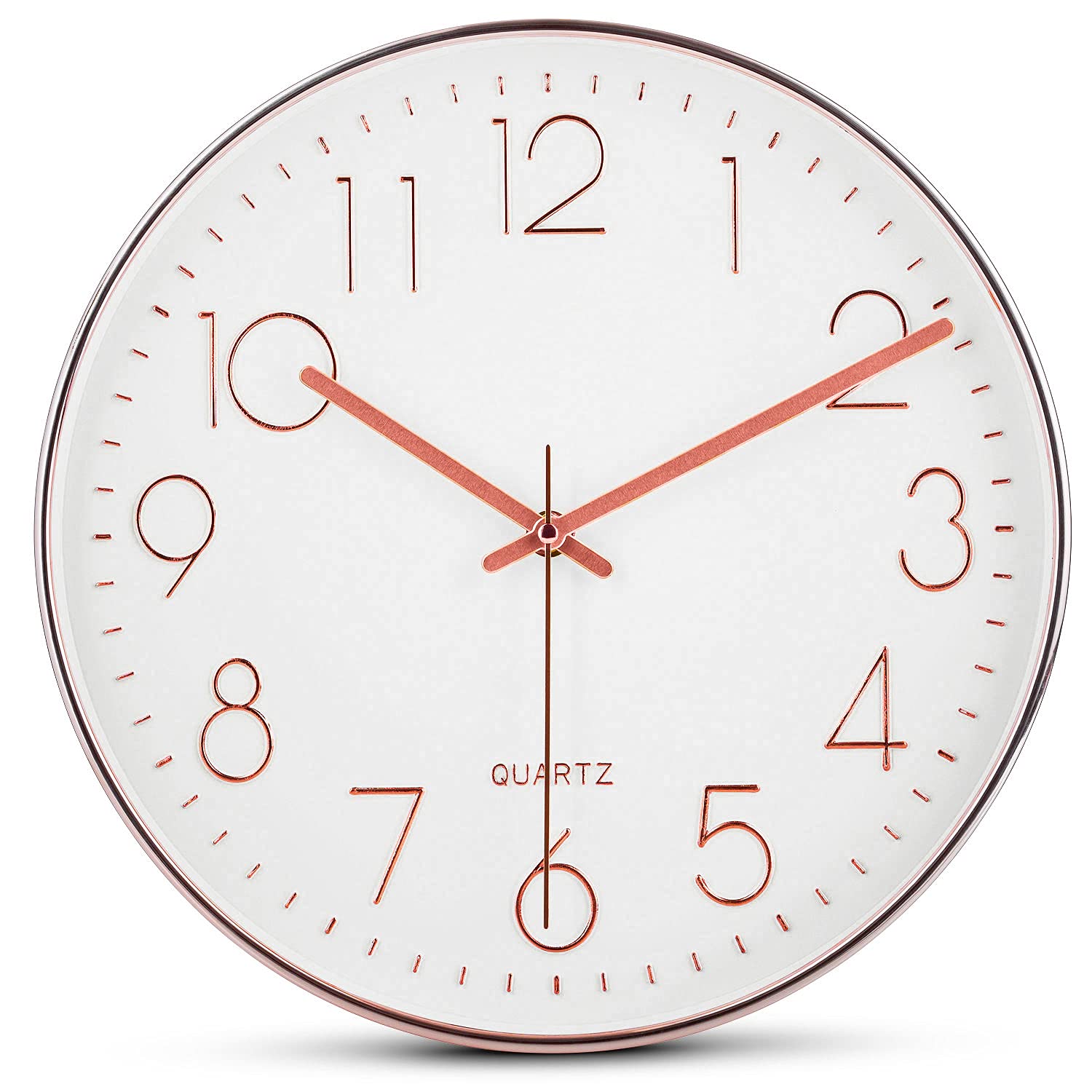 Bernhard Products Wall Clock 12 Inch (Rose Gold)