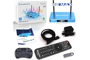 BRAYEARS 2025 Super S6-MAX Bundle Box New Edition with Remote Control Voice Command, Manual, USB Flash Drive, Keyboard, HD Cable