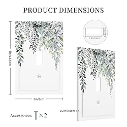Spshian Decorative Light Switch Cover Plate Rustic