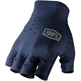 100% SLING Short Finger Mountain Biking Gloves - Lightweight Fingerless MTB Off Road Cycling Gloves (SM - NAVY)