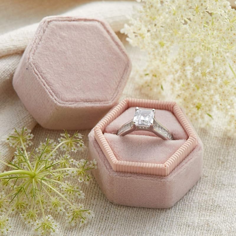 pink velvet ring box