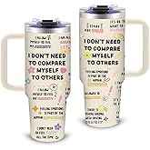 Therapist Gifts Mental Health Tumbler 30oz with Handle and Straws, Stainless Steel Travel Insulated Coffee Mugs, Leak-Proof, Emotional Anxiety Support Healing Cups, Therapy/Counseling Office Water Cup