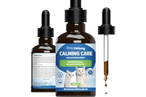 Pet Wellbeing Calming Care for Cats - Calm Support, Relaxed Nervous System, Emotional Balance, Adaptogens, Ashwagandha, Holy Basil - Veterinarian-Formulated Herbal Supplement 2 oz (59 ml)