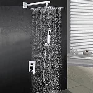 BOHARERS Bathroom 10” Rainfall Shower 
