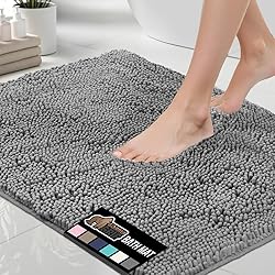 GORILLA GRIP Bath Rug Mat, Thick Soft Absorbent