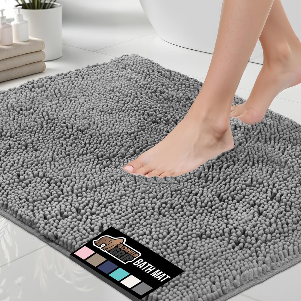 GORILLA GRIP Bath Rug Mat, Thick Soft Absorbent