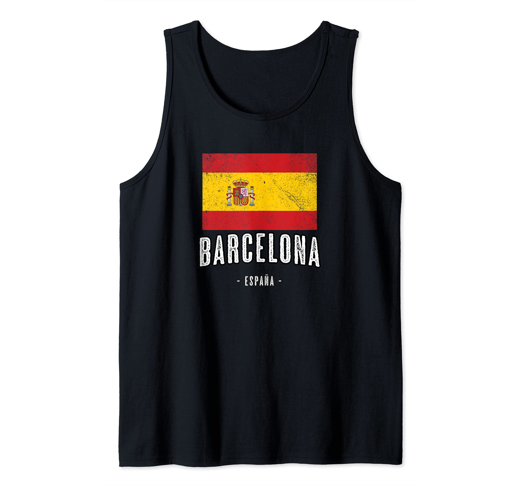 Barcelona Spain | ES Flag, City Top, Bandera Española Ropa - Tank Top