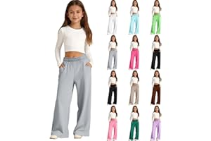 Teen Girl Sweatpants Baggy Oversized Cute Sweatpants Wide Leg Pants Sweat Pants High Waist Athletic Joggers Casual Pockets