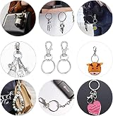 hioseyre 12 Pcs Key Rings Swivel Lobster Clasps Metal Clips Silver view 6