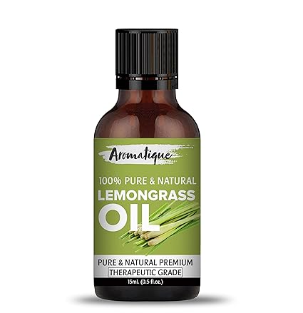 Aromatique Pure and Natural Therapeutic Grade Lemongrass Essential Oil (15ml)