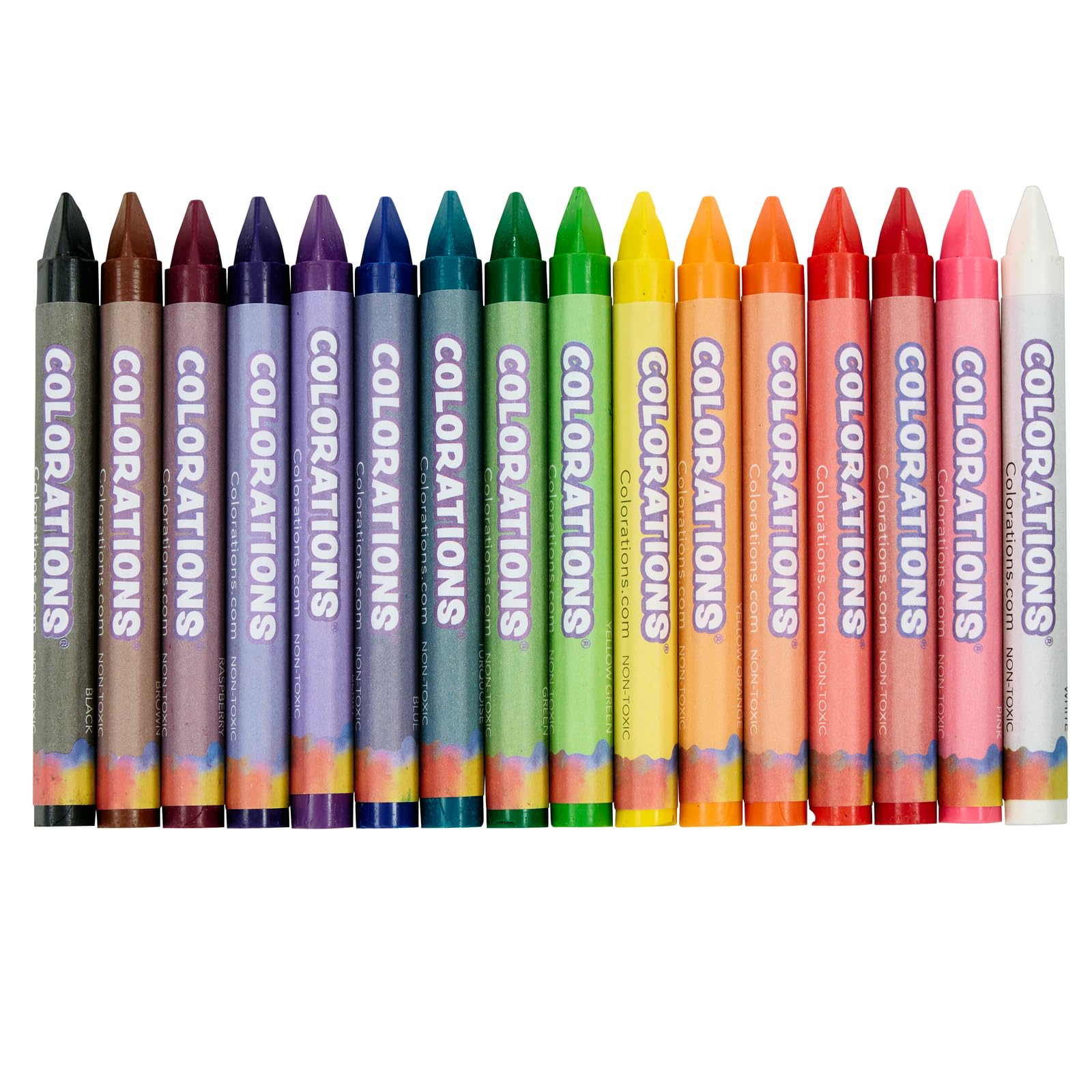 Colorations Regular Size Triangular Crayon Class Pack, 16 Colors, 13 of Each, Set of 208, Easy to Hold & Grip, Toddler, Non Toxic, Kids, Bulk School Supplies, Triangle