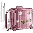 Filoto Compatible with Airpods 4 Case Cover 2024, Cute Fashion Suitcase Design for Airpods 4th Generation Case with Keychain/Cleaner Kit, Shockproof Protective Hard Case for Air pods 4 Gen(Rose Gold)