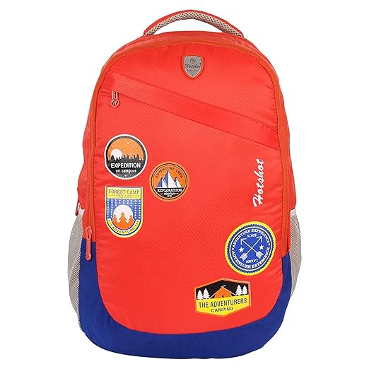 Hotshot 30-35 Liters Hotshot 30-35 Liters Waterproof School, College, Tution,Casual Trip Tour Backpack for Men & Women Shoulder Bags for Boys & Girls (Orange and Blue)