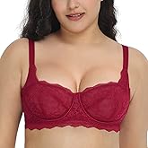 HSIA Minimizer Bra for Women - Plus Size Lace Bra Women's Full Coverage Unlined Underwire Bra for Heavy Breast