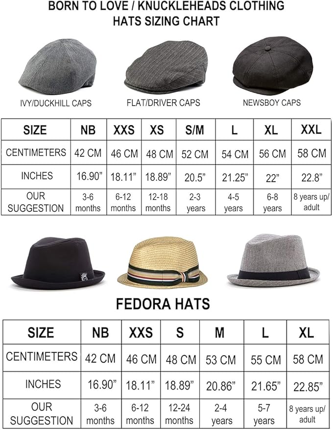 flat hat sizes