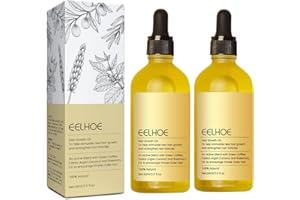DEUIOSNA 120ML Veganic Natural Hair Growth Oil, Veganic Hair Oil,Carvenchi Natural Hair Gro, Rosemary Oil for Hair Growth Organic, Rosemary Hair Growth Oil for Dry Damaged Hair and Growth Thin Hair (60ml*2PCS)