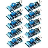 Suuoo 10-Pack SW-420 Vibration Sensor Module with LM393 Comparator | 3.3V-5V, adjustable sensitivity potentiometer, digital output with LED indicator, for home automation monitoring