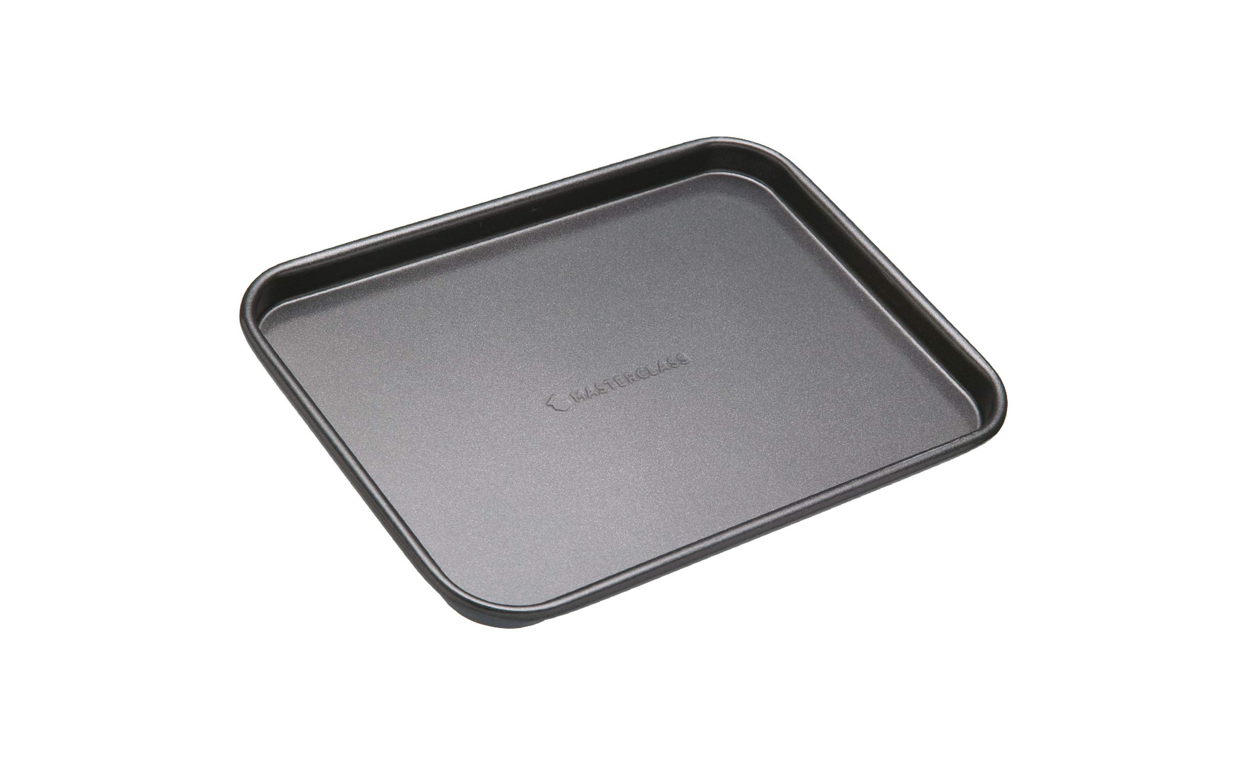 MasterClass Baking Tray with PTFE, PFOA and BPA Free Non Stick, Robust 1mm Thick Carbon Steel for Baking and Roasting, Carbon Steel, 24 x 18cm, Grey