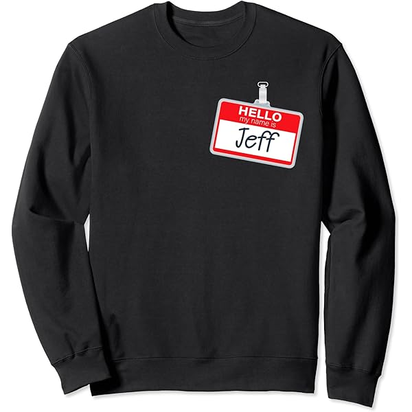 Amazon.com: Hello My Name Is Jeff Funny Halloween Costume Name Tag