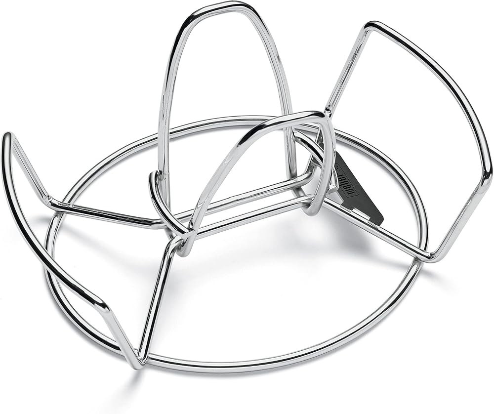 Weber Poultry Roaster Stainless Steel with Handles for Crispy Juicy Chicken