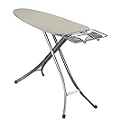 Household Essentials Mega Top 4-Leg Aluminum Ironing Board with Natural Cotton Cover