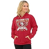 Zubaz NFL Teams Women's Graphic Pullover Hoodie with Zebra Pattern Liner (X-Small - 3X-Large)