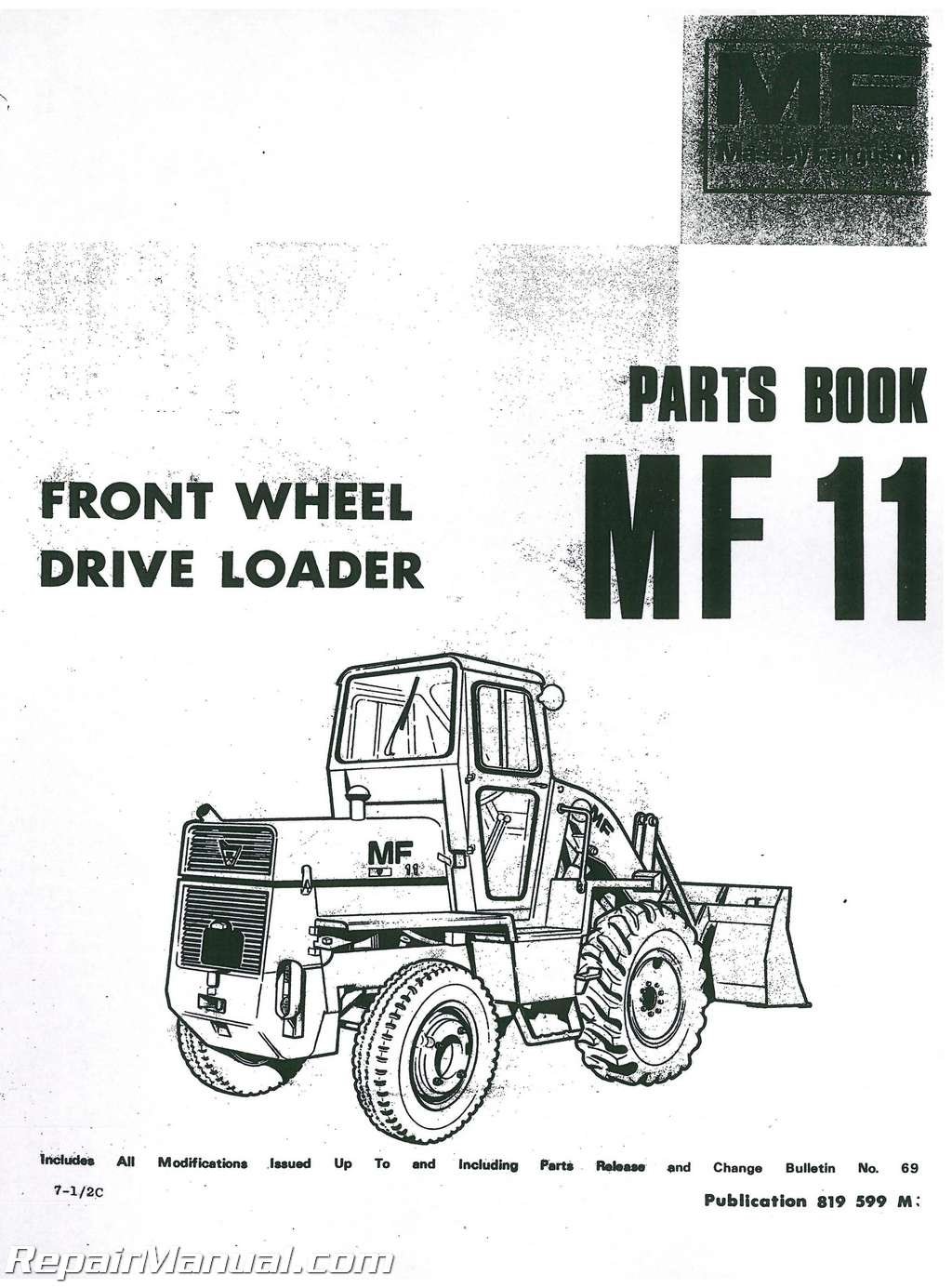 MH-P-MF11 Massey-Ferguson MF11 Front End Loader Parts Manual: Manufacturer:  Amazon.com: Books