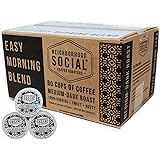 Neighborhood Social, Easy Morning Blend Medium Dark Roast Gourmet Coffee, 80 count Single Serve Cups