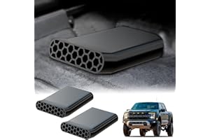 Zelvoro Under Seat Vent Deflectors Rear Floor AC Vent Extenders for Ford F150 2015-2024 Lightning & Raptor, Rear Air Conditioning Vent Directional Deflectors, 2Pcs