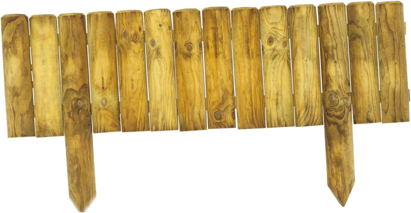 HILLHOUT 3760217461991 Borde Vertical, Madera Natural, 100 x 3.6 x ...