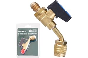 HONGSEN Low Loss Fittings HVAC Tools, Mini Split Air Conditioner Manifold, Refrigerant Charging Valve Compatible with R22 Refrigerant for Home AC