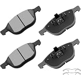 cciyu D1044 Front Ceramic Disc Brake Pads Kit | For Ford For C-Max EcoSport Escape Focus Transit Connect, For Mazda For 3 3 Sport 5 For Volvo C30 C70 S40 V50 4PCS