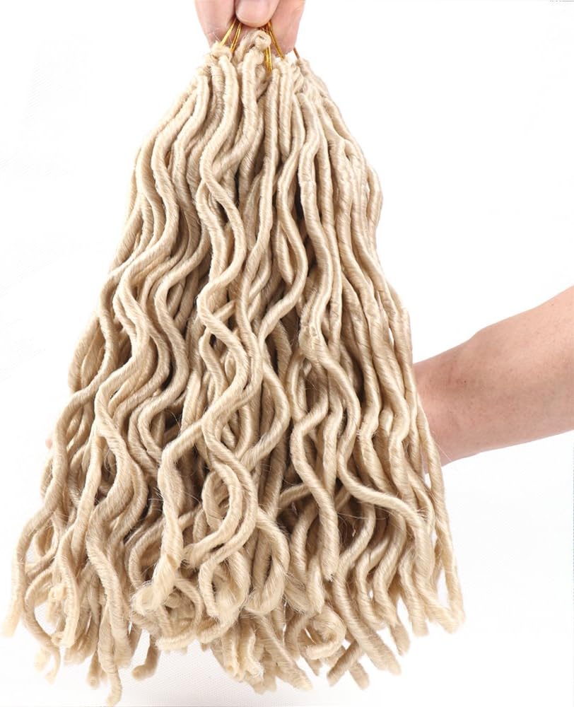 6 Pcs ABalance Hair 12 Inches Short Faux Locs Crochet Hair Synthetic Braiding Hair Extensions Braids Wavy Faux Locs Synthetic Hair Extensions (#613)