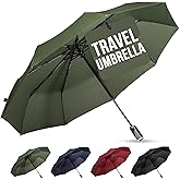 LifeTek Premium Travel Umbrella - Windproof & Compact for Men & Women, Automatic Open Close, Fits in Purse Laptop Bag or Backpack, Strong Frame for Heavy Rain & Sun UV Protection