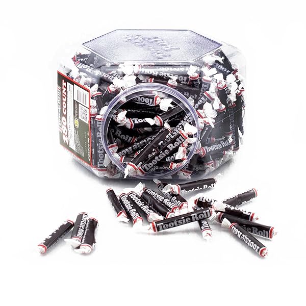 TOOTSIE ROLL 280-COUNT TUB, CHOCOLATE, INDIVIDUALLY WRAPPED, 98 OUNCE JAR