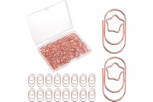 200pcs Star Shaped Paperclips, Gold Small Fancy Decorative Paper Clips Products Cute Star Binder Clips Practical Office Suppl