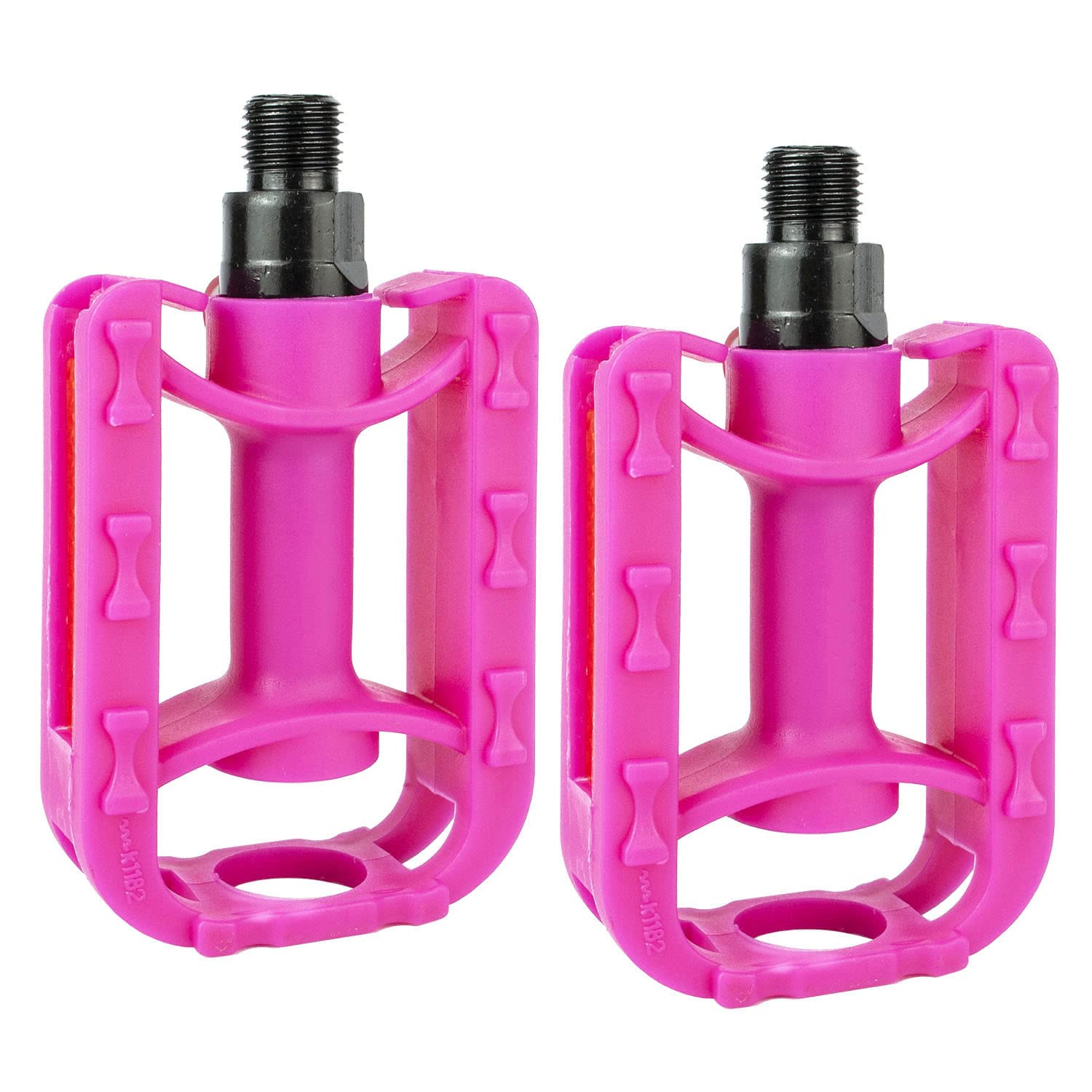 Komodo Kids Bicycle Pedals 1/2" Inch Children Bike Flat Pedal Set (Pink)