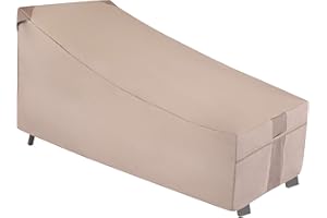 Modern Leisure 2909 Monterey Day Chaise Lounge Chair Cover (66 L x 35.5 D x 33 H) Water-Resistant, Medium, Khaki/Fossil