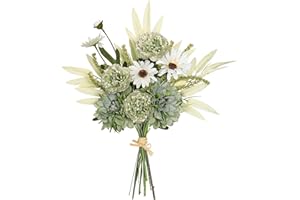Dremisland Artificial Flowers Bouquet Silk Floral Arrangements Faux Flowers Plant for Home Decor Wedding Bride Bouquets Flora