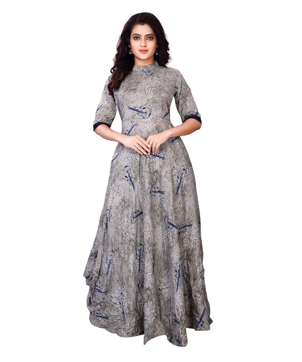 fkart women's rayon dress material (grey chain_grey_)